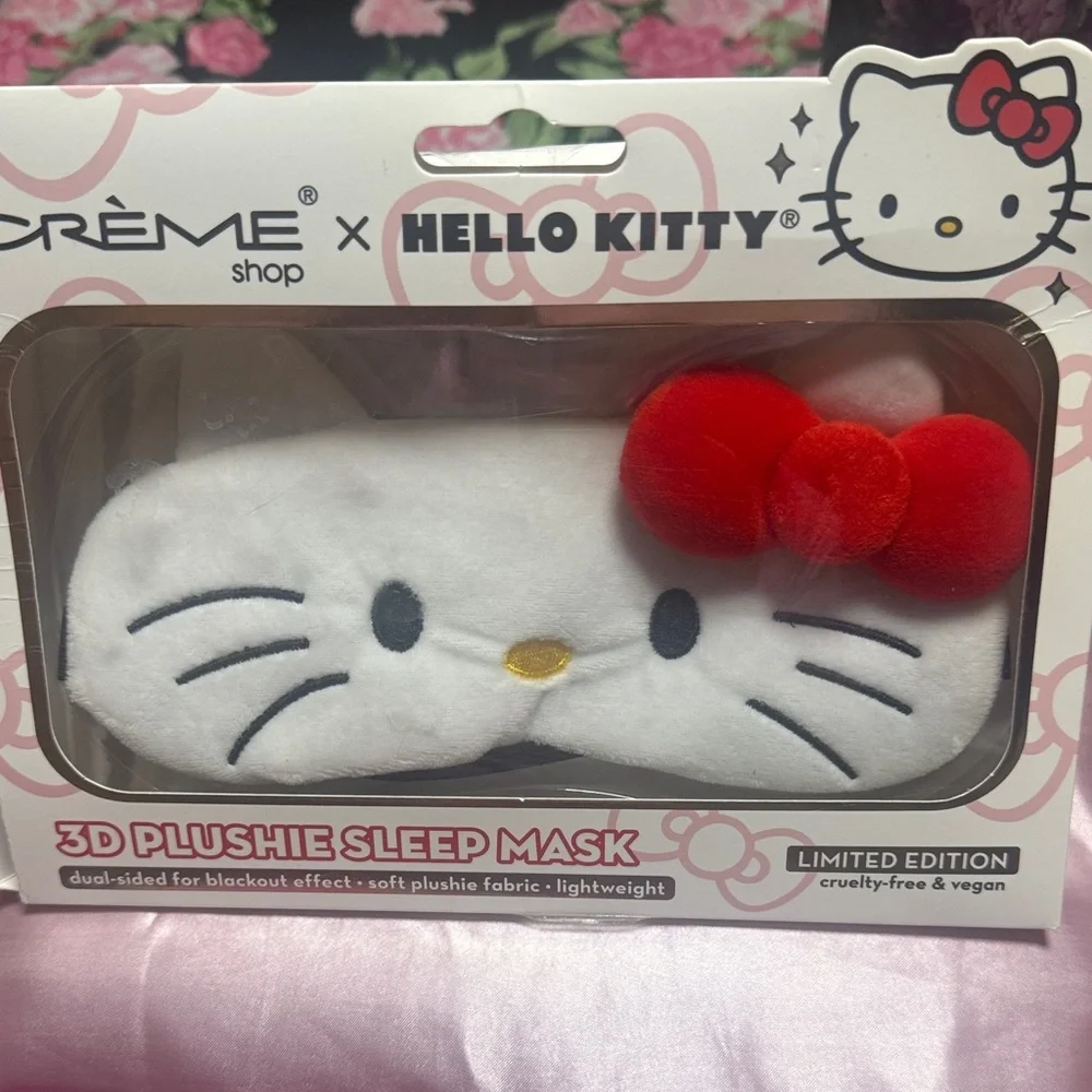 NEW Hello Kitty 3D Plushie Sleep Mask - White and Red